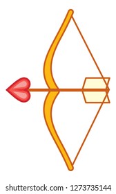 Valentine Day symbol. Cupid bow and  arrow
