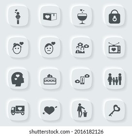 Valentine day symbol for user interface design
