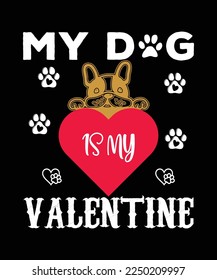 Valentine day t shirt design vactor file