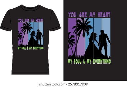 Valentine Day T shirt Design, Couple t shirt