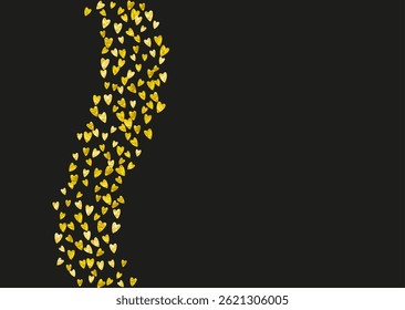 Valentine Day Template. February Concept For Anniversary. Holiday Frame. Golden Art Illustration. Romance Voucher For Discount. Gold Luxury Sparkle. Yellow Valentine Day Template.