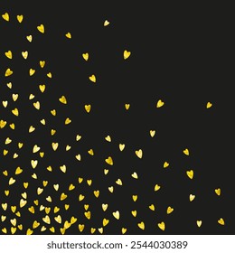 Valentine Day Template. Handdrawn Concept For Anniversary. Romance Frame. Yellow Happy Decoration. Modern Sparkle For Girl. Golden Wedding Border. Gold Valentine Day Template.