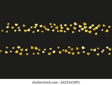 Valentine Day Template. Ornament Border For Woman. Modern Frame. Golden Art Backdrop. Luxury Voucher For Gift. Yellow Graphic Design. Gold Valentine Day Template.