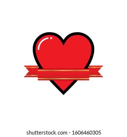 Valentine Day Theme with LOVE and Ribbon