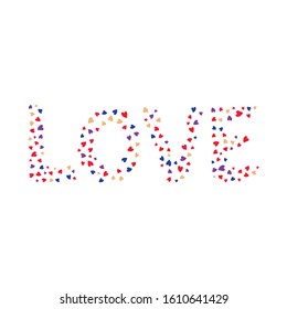 Valentine Day Theme with LOVE Text and Heart