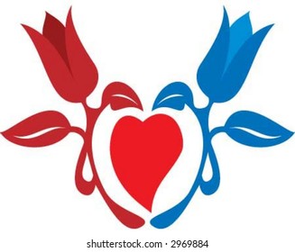 Valentine day tulips