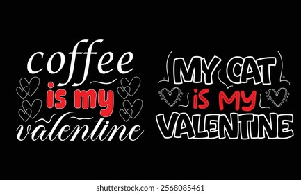  Valentine Day typhography T Shirt Design Bundle vector