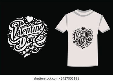  Valentine day typography t-shirt  design 