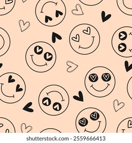 Valentine day, Valentine's seamless pattern with hearts design for fabric, cotton, wallpaper, satin, paper.