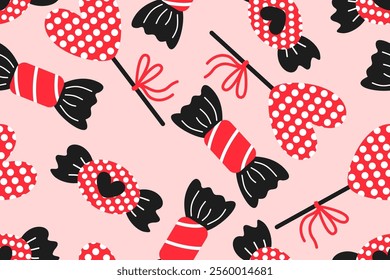 Valentine day, Valentine's seamless pattern with hearts design for fabric, cotton, wallpaper, satin, paper.