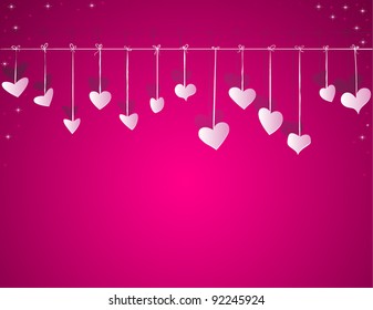 Valentine day vector background with hearts