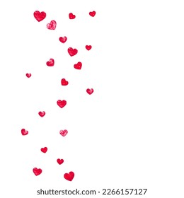 Valentine Day Vector. Beautiful Poster For Mom. Grunge Frame. Rose Art Wallpaper. Abstract Splatter For Mother. Red Random Sparkle. Pink Valentine Day Vector.