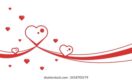 valentine day vector copy space background suitable for greeting card with red color and heart shape