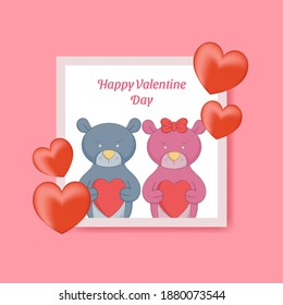 Valentine day vector design concept