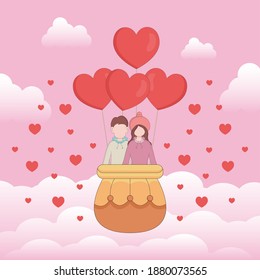Concepto de diseño vectorial de San Valentín