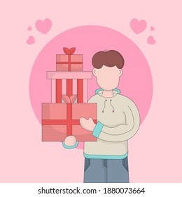 Valentine day vector design concept. 