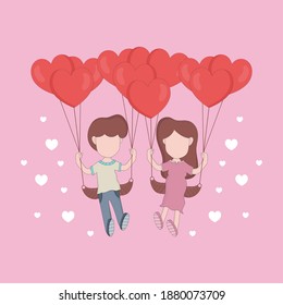 Valentine day vector design concept