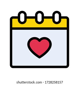 icono de color plano vectorial de día valentino 