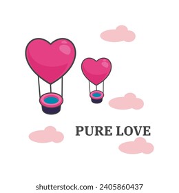 ilustración plana vectorial de día valentino