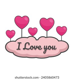 valentine day vector flat illustration