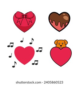 valentine day vector flat illustration