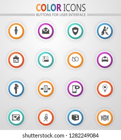 Valentine day vector icons for user interface design