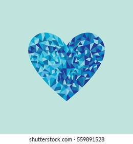 Valentine Day vector mosaic heart icon