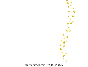 Valentine Day Vector. Ornament Concept For Party. Luxury Frame. Gold Art Backdrop. Wedding Design For Celebration. Yellow Fashion Sparkle. Golden Valentine Day Vector.