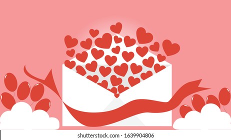 Valentine day vector romance poster