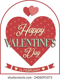 Valentine Day Vintage Vector Illustrator Design 