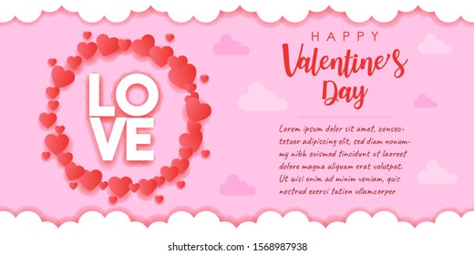 Valentine day wallpaper poster background vector graphic design