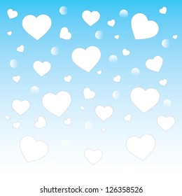 Valentine day's blue background. vector version