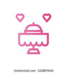 Valentine days, Gradient, Outline, Flat Icon Logo Illustration Vector Isolated. Suitable for Web Design, Logo, App.