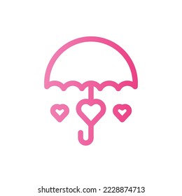 Valentine days, Gradient, Outline, Flat Icon Logo Illustration Vector Isolated. Suitable for Web Design, Logo, App.