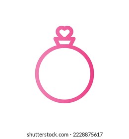 Días de San Valentín, Gradiente, Esquema, Vector Ilustración Con Logo De Icono Plano Aislado. Adecuado para diseño web, logotipo, aplicación.