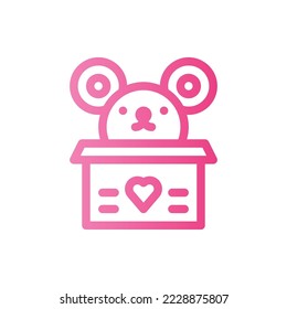 Valentine days, Gradient, Outline, Flat Icon Logo Illustration Vector Isolated. Suitable for Web Design, Logo, App.