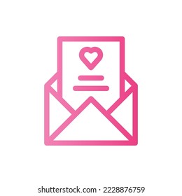 Valentine days, Gradient, Outline, Flat Icon Logo Illustration Vector Isolated. Suitable for Web Design, Logo, App.