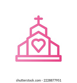 Valentine days, Gradient, Outline, Flat Icon Logo Illustration Vector Isolated. Suitable for Web Design, Logo, App.