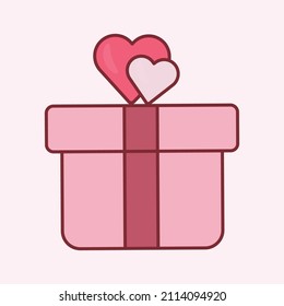 Valentine days icon isolated soft pink background. Vector 