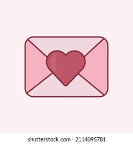 Icono de San Valentín aislado fondo rosa suave. Vector 