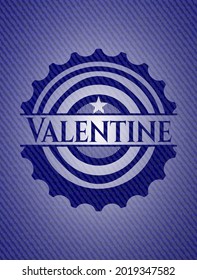 San Valentín con textura de denim. Ilustración vectorial. Detallado. 