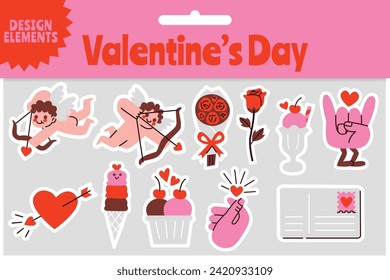 Valentine design element  for website, application, printing, document, poster, sticker design, etc.