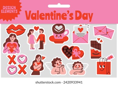 Valentine design element  for website, application, printing, document, poster, sticker design, etc.