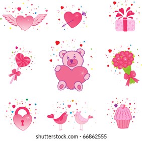 valentine design elements