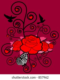 Valentine design elements