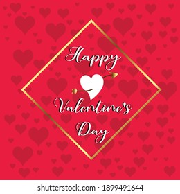 diseño valentino con fondo de corazones gradientes