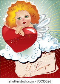 valentine design sweet little angel of love