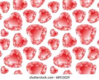 valentine diamonds pattern, abstract seamless texture; vector art illustration