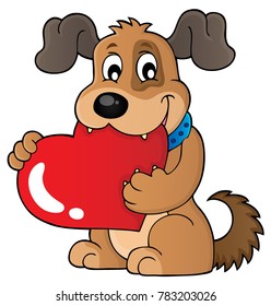 Valentine dog theme image 1 - eps10 vector illustration.