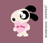 Valentine dog vector (more valentines in portfolio)